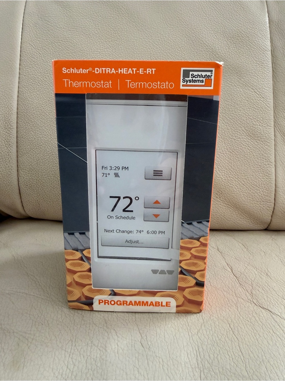 Schluter-DITRA-HEAT-E-RT programmable touchscreen thermostat, open box,never use